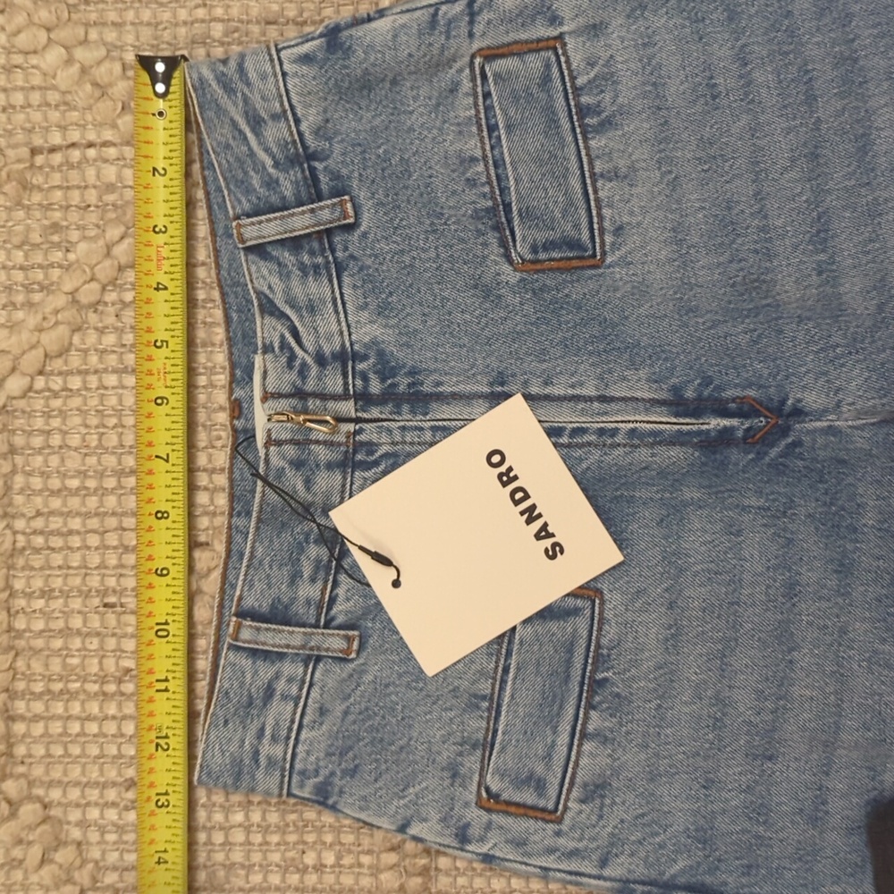 NWT Sandro Wide Leg Jean (Oslo Jean) Sz 34 - XS | Light Wash Denim - Picture 5 of 9
